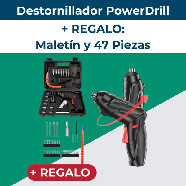 CLICKMASTER™ - KIT DESTORNILLADOR 47 piezas Eléctrico